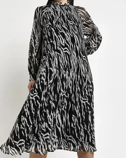 River Island printed maternity midi dress Black Best
