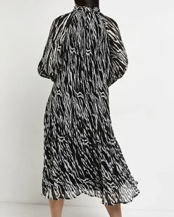 River Island printed maternity midi dress Black Best