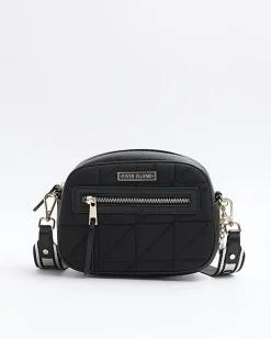 River Island quilted camera cross body bag Black Best