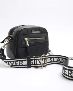 River Island quilted camera cross body bag Black Best