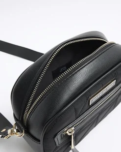 River Island quilted camera cross body bag Black Best