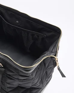 River Island quilted travel bag Black Fashion