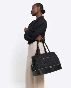 River Island quilted travel bag Black Fashion