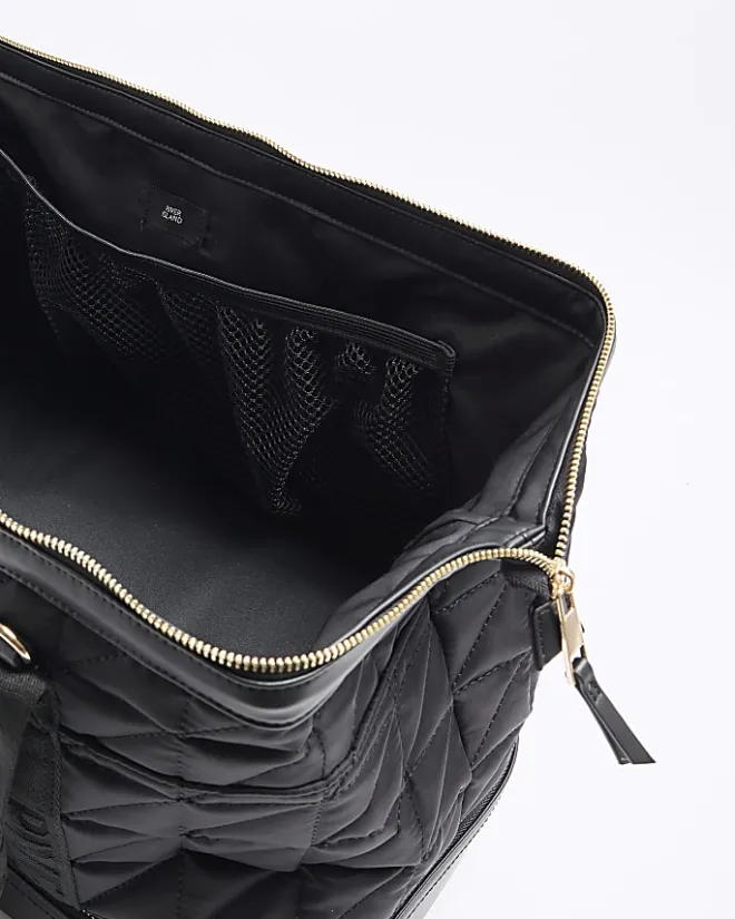 River Island quilted travel bag Black Fashion
