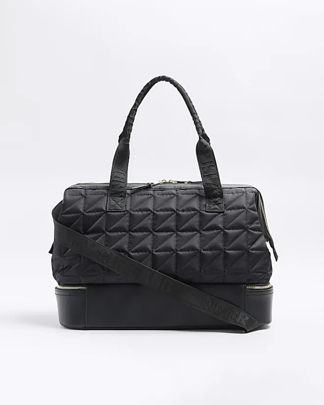 River Island quilted travel bag Black Fashion