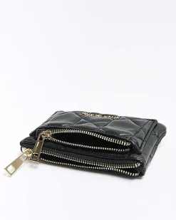 River Island quilted zip pouch Black Outlet