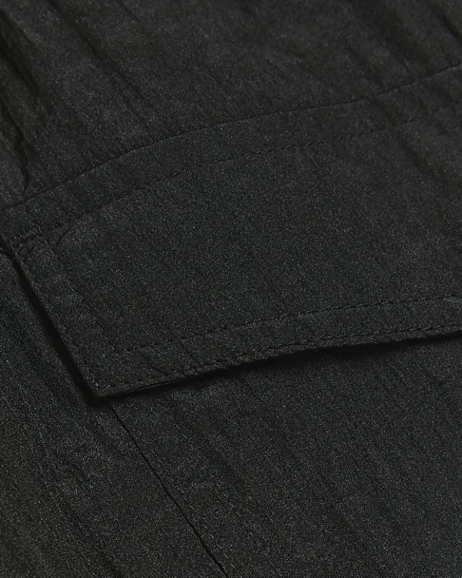 River Island regular fit cargo swim shorts Black Outlet