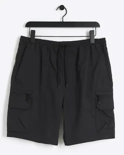 River Island regular fit cargo shorts Black Hot
