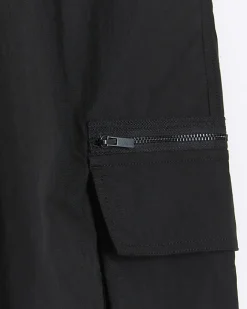 River Island regular fit cargo trousers Black Fashion