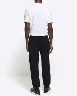 River Island regular fit graphic joggers Black Best