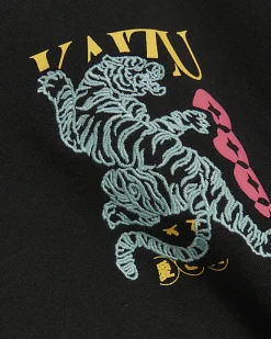 River Island regular fit Japanese tiger sweatshirt Black New