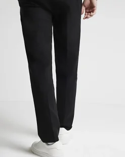 River Island regular fit smart chino trousers Black Best