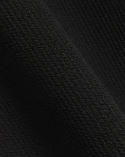 River Island regular fit smart texture zip neck polo Black Discount
