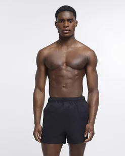 River Island regular fit swim shorts Black Best