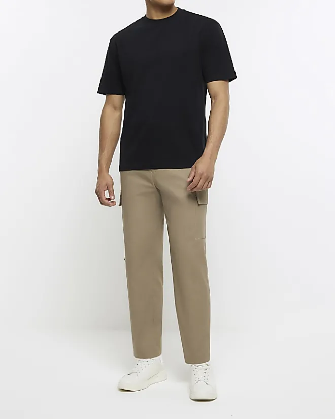 River Island regular fit t-shirt Black Discount