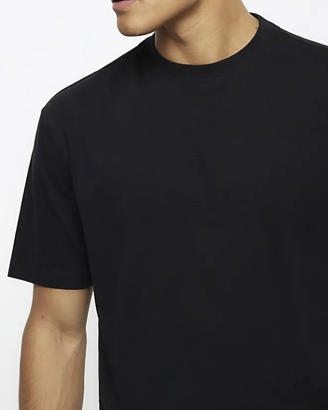 River Island regular fit t-shirt Black Discount