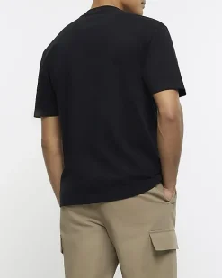 River Island regular fit t-shirt Black Discount