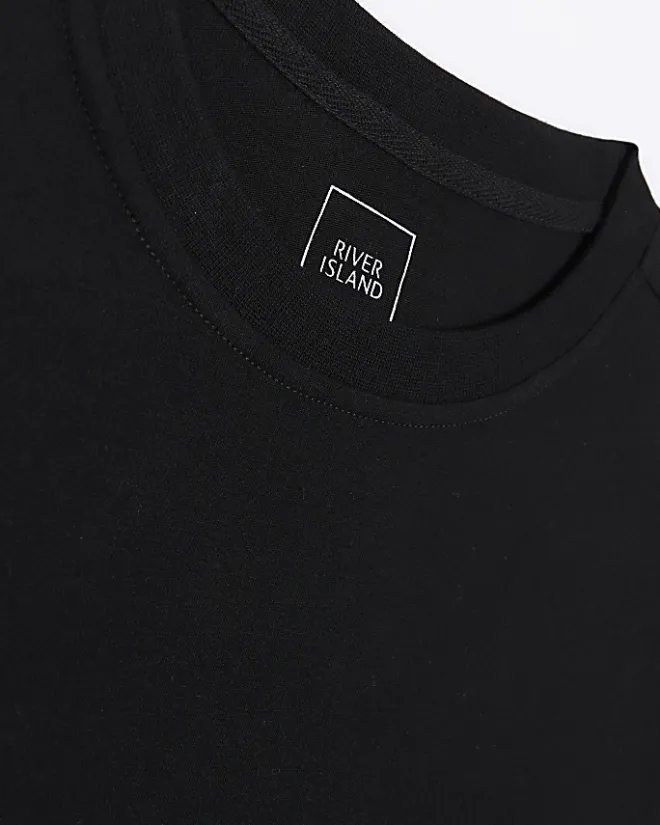 River Island regular fit t-shirt Black Discount