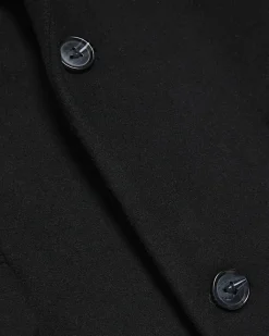 River Island regular fit wool blend premium coat Black Discount