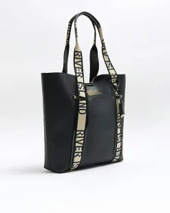 River Island RI handle shopper bag Black Clearance