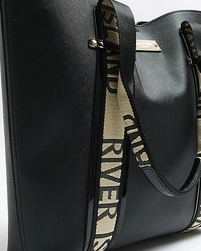 River Island RI handle shopper bag Black Clearance