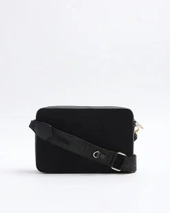 River Island RI monogram boxy cross body bag Black Online