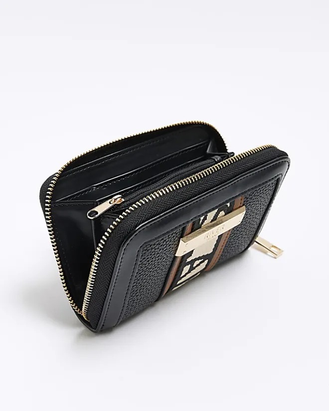River Island RI monogram purse Black Sale