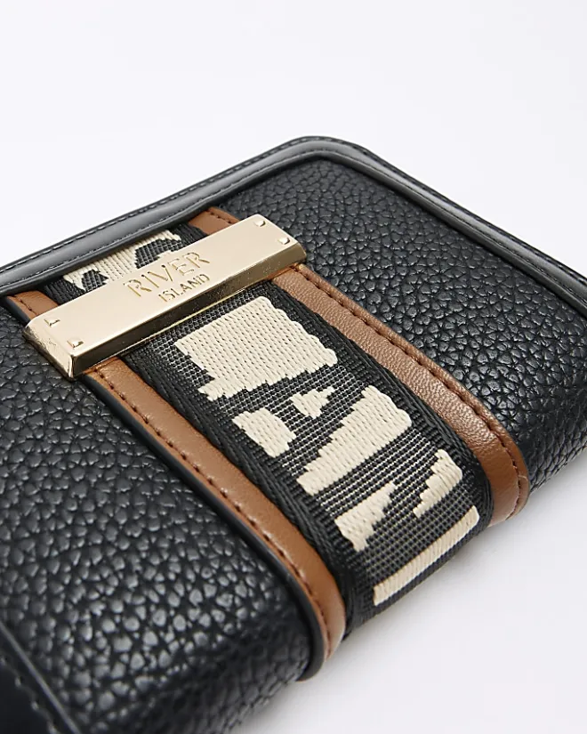 River Island RI monogram purse Black Sale