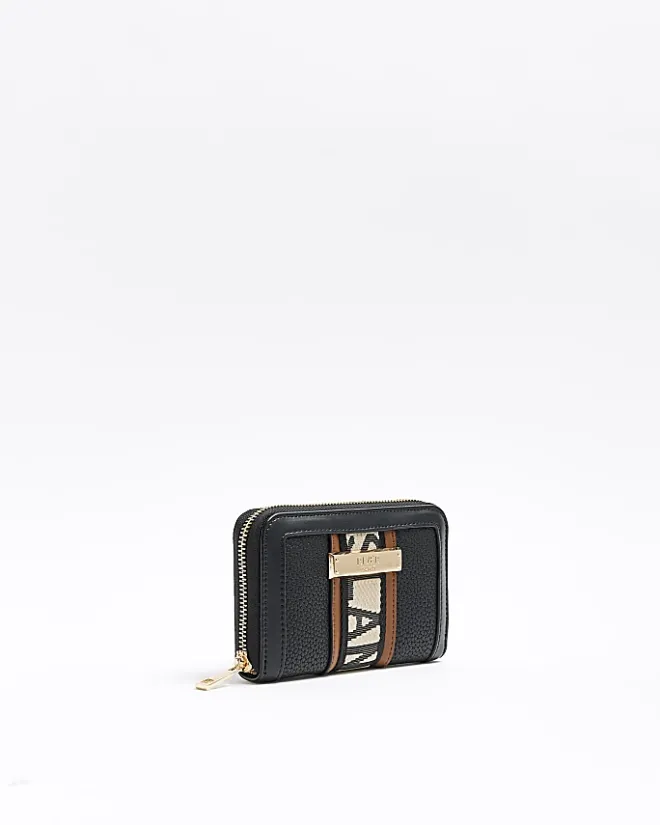 River Island RI monogram purse Black Sale