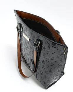River Island RI monogram shopper bag Black Online