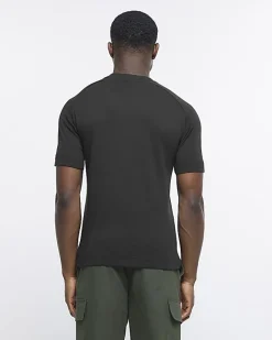 River Island RI Studio Muscle fit t-shirt Black Outlet