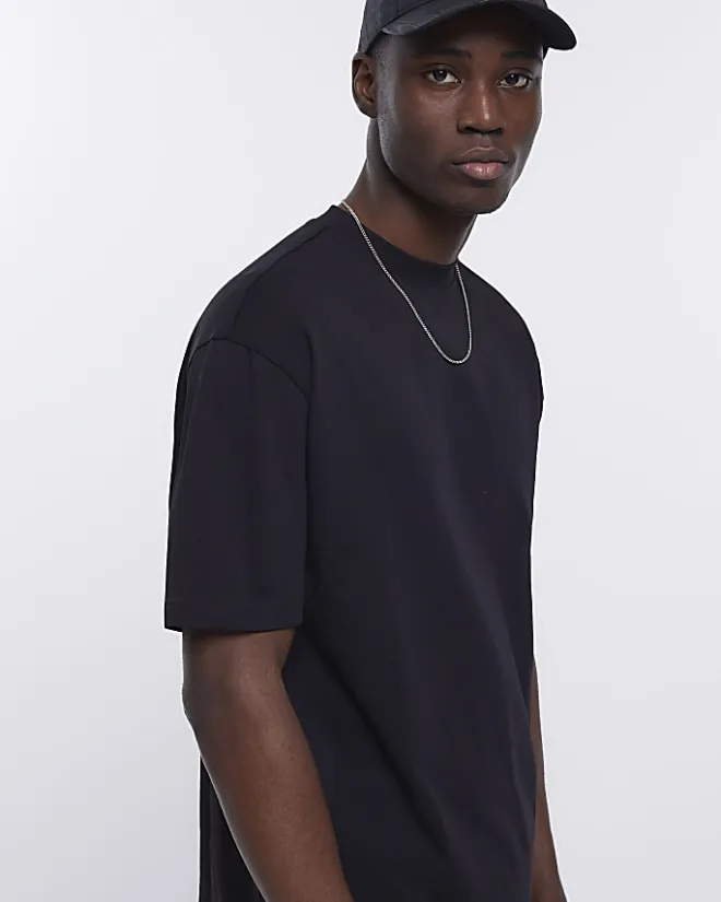 River Island RI studio oversized fit t-shirt Black Online