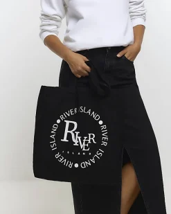 River Island RI tote bag Black Online