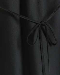 River Island satin frill trim slip midi dress Black Discount