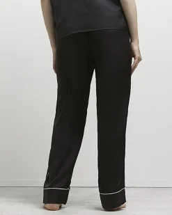 River Island satin maternity pyjama bottoms Black Clearance