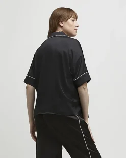 River Island satin maternity pyjama top Black Discount
