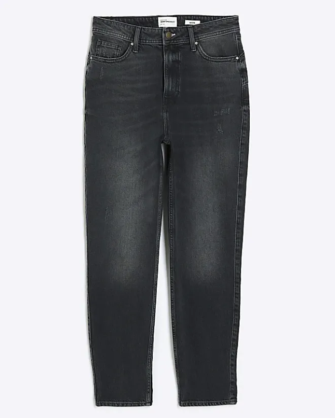 River Island Sculpt Mom Jeans Black New