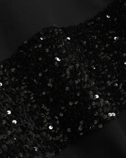 River Island sequin sweatshirt mini dress Black Sale