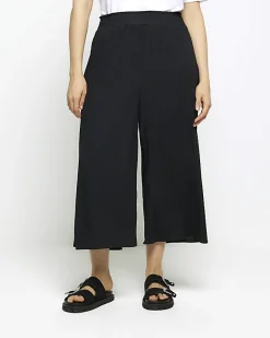 River Island Shirred Waist Culottes Black Hot