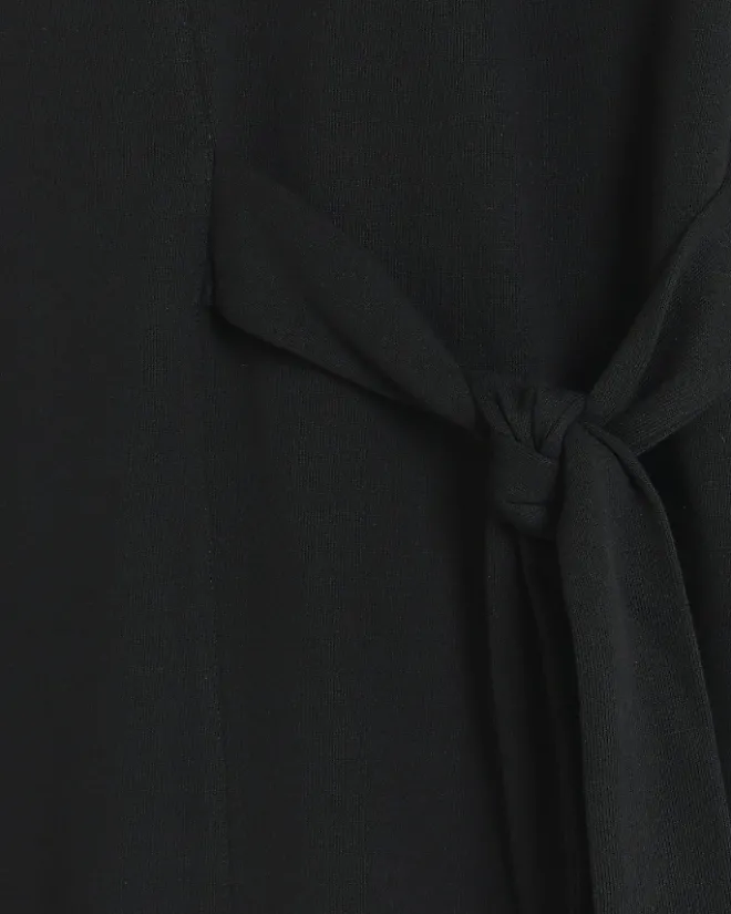 River Island Side Tie Sweat Mini Dress Black Sale