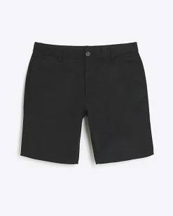 River Island skinny fit chino short Black Online