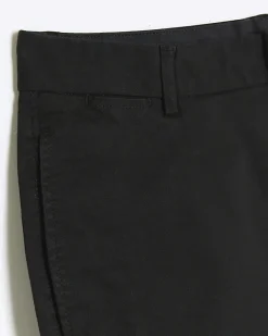 River Island skinny fit chino short Black Online