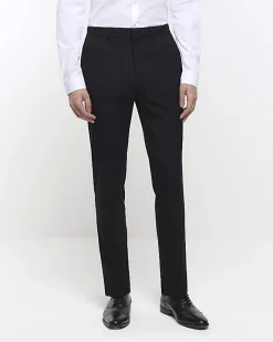 River Island skinny fit smart trousers Black Best