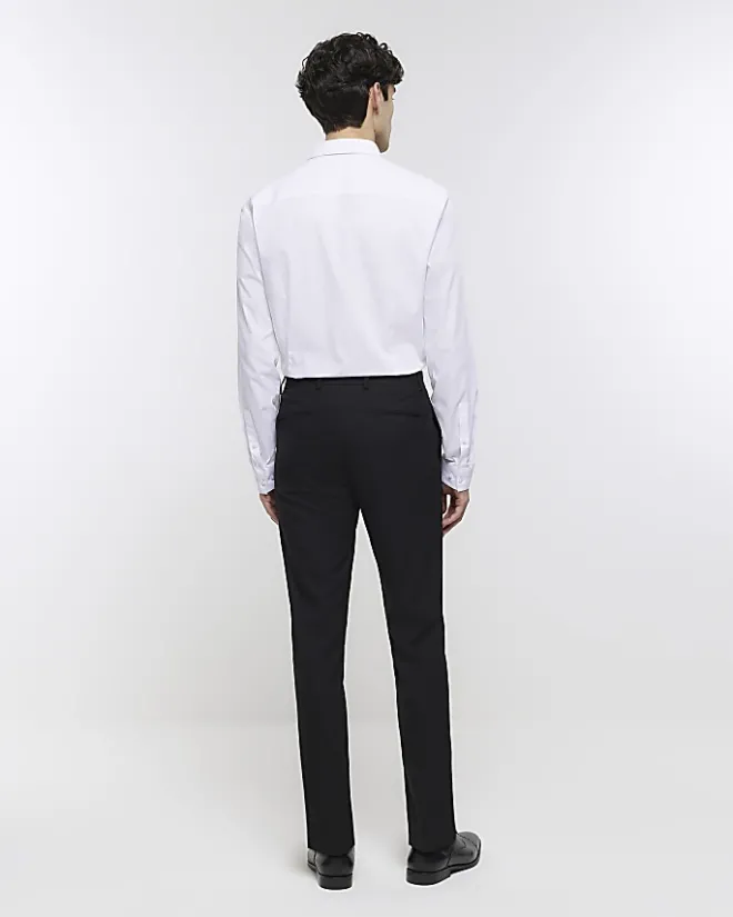 River Island skinny fit smart trousers Black Best