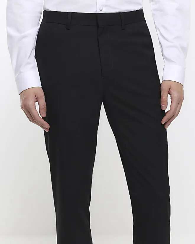 River Island skinny fit smart trousers Black Best