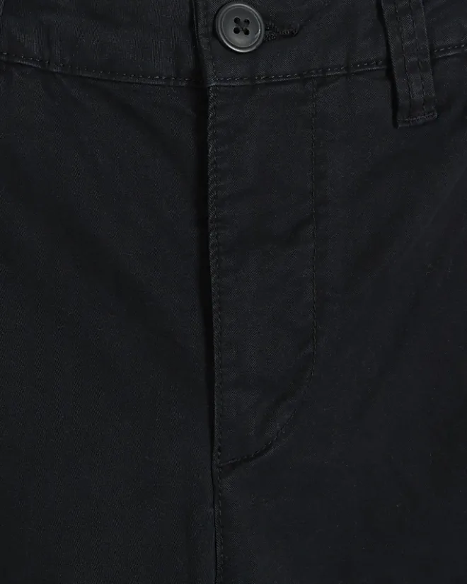 River Island slim fit casual chino trousers Black Fashion