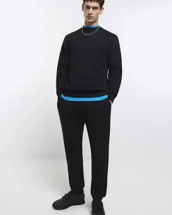 River Island slim fit joggers Black Best