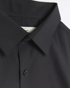 River Island slim fit short sleeve shirt Black New