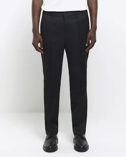 River Island slim fit smart joggers Black Online