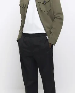 River Island slim fit smart joggers Black Online